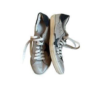 Vintage Golden Goose Deluxe Brand Mens Leather Sneakers Beige & Black